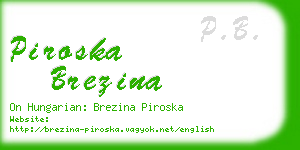 piroska brezina business card